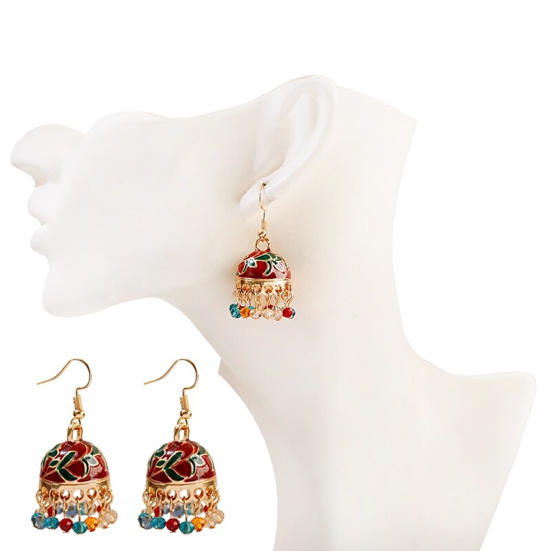 Ethnic-Colorful-Beads-Tassel-Gold-Color-Jhumka-Earrings-Womens-Ethnic-Vintage-Flower-Bollywood-Oxidi-2255801152237949-7