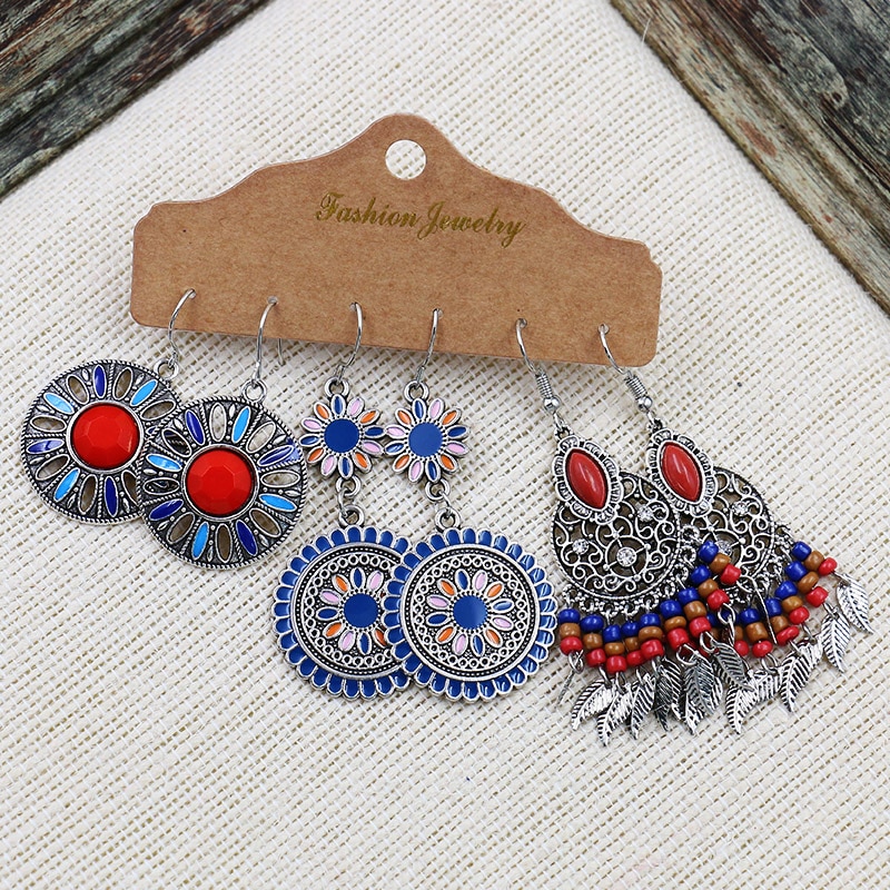 Ethnic-Corful-Flower-Drop-Earrings-Set-Fashion-Summer-Red-Stone-Tassel-Earrings-For-Women-Boho-Earri-4000828985550-2