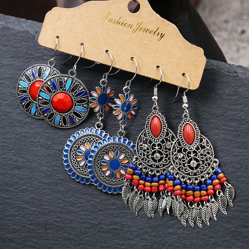 Ethnic-Corful-Flower-Drop-Earrings-Set-Fashion-Summer-Red-Stone-Tassel-Earrings-For-Women-Boho-Earri-4000828985550-3