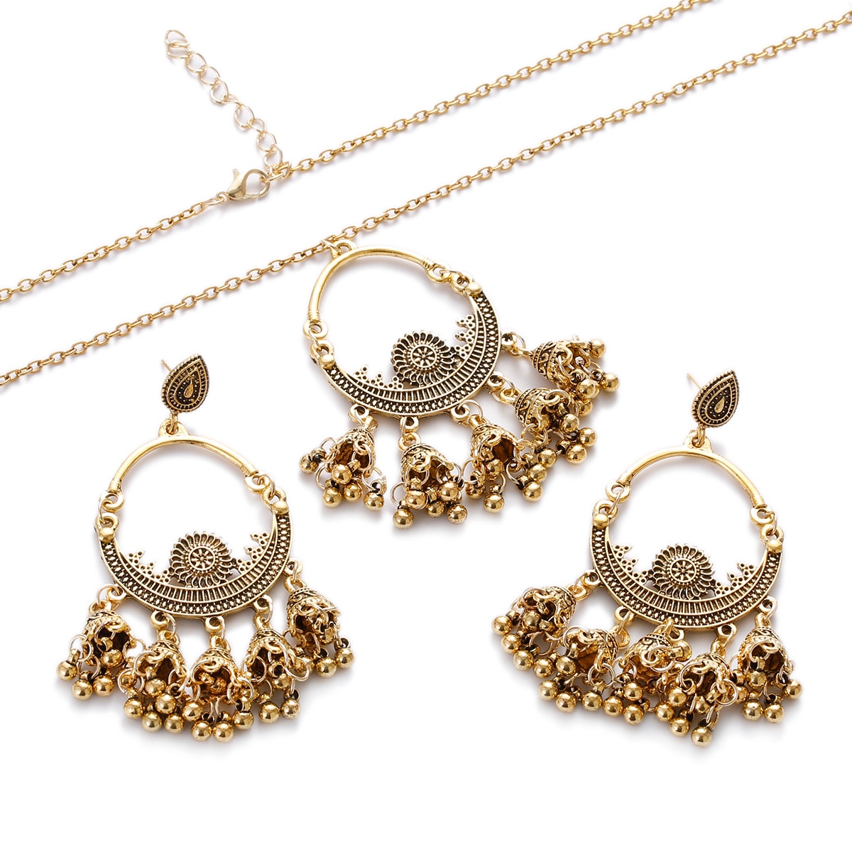 Ethnic-Silver-Color-Carved-EarringNecklace-Set-For-Women-Bijoux-Wedding-Jewelry-Hangers-Jhumka-Earri-1005004265753780-6