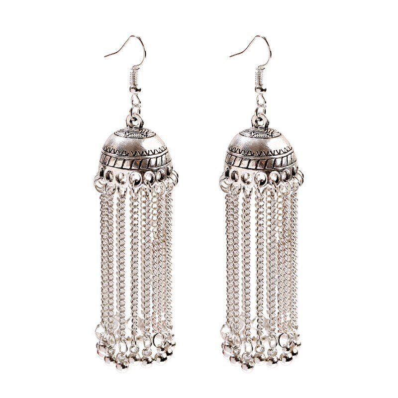 Ethnic-Silver-Color-Long-Tassel-Indian-Jhumka-Earrings-For-Women-Bell-Gypsy-Drop-Earrings-Tibetan-Ea-4000384699386-7