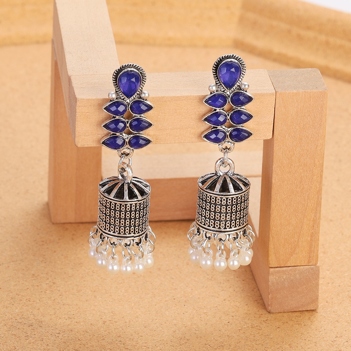 Ethnic-Vintage-Blue-CZ-Dangle-Earrings-Women-Pendient-Rerto-Gyspy-Silver-Color-Bell-Tassel-Earring-J-1005004921245664-5