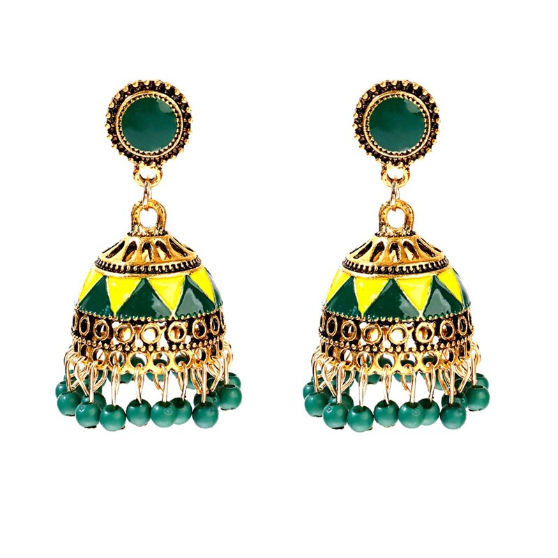 Indian-Style-Blue-Geometric-Tassel-Jhumka-Earrings-Gypsy-Gold-Color-Earrings-Women-Ladies-Round-Bell-4000730381341-6