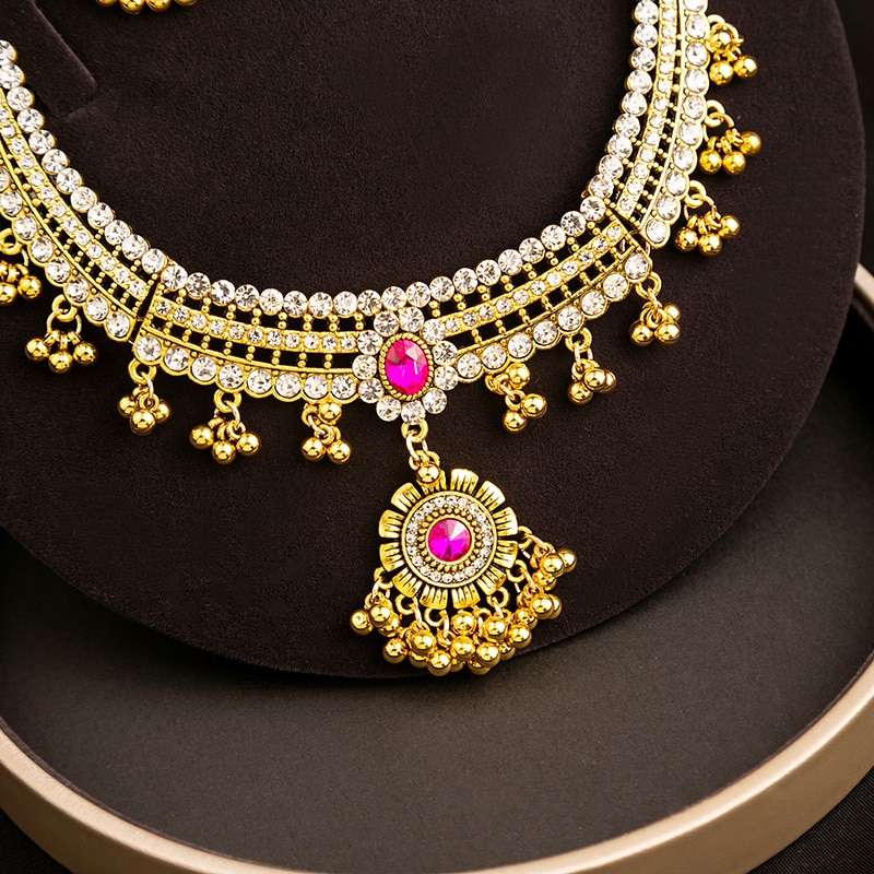 Luxury-Cubic-Zirconia-Jewelry-Set-for-Women-Vintage-Gold-Color-Charm-Necklace-Earrings-Sets-Flower-P-1005005110839380-4