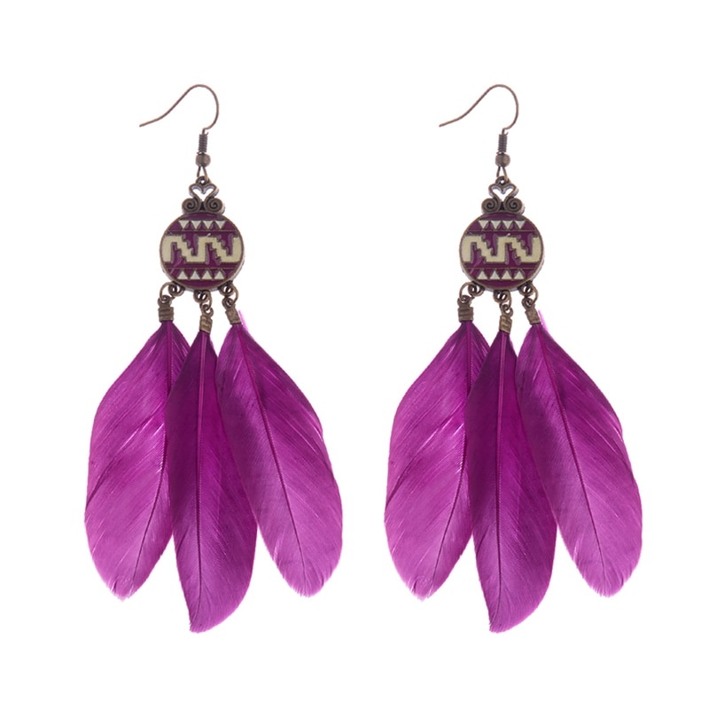 New-Vintage-Purple-Bohemian-Boho-Multicolor-Rhinestone-Crystals-Feather-Tassel-Hollow-Hook-Earrings--2251832605837625-6