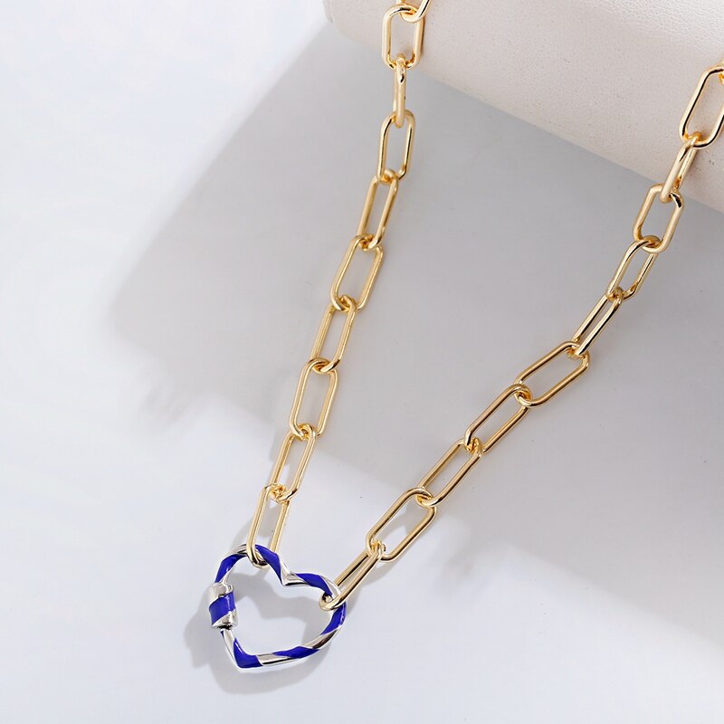 Punk-Heart-Dripping-Oil-Necklace-For-Women-Classic-Gold-Color-Long-Chain-Choker-Copper-Charm-Choker--1005003123090630-7