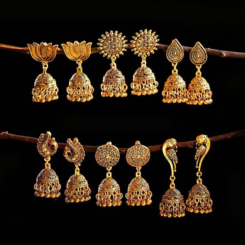 Retro-Gold-Color-Peacock-Ladies-Earrings-Tibetan-Jewelry-Gypsy-Vintage-Geometric-Tassel-Earrings-Ore-4000788861886-2