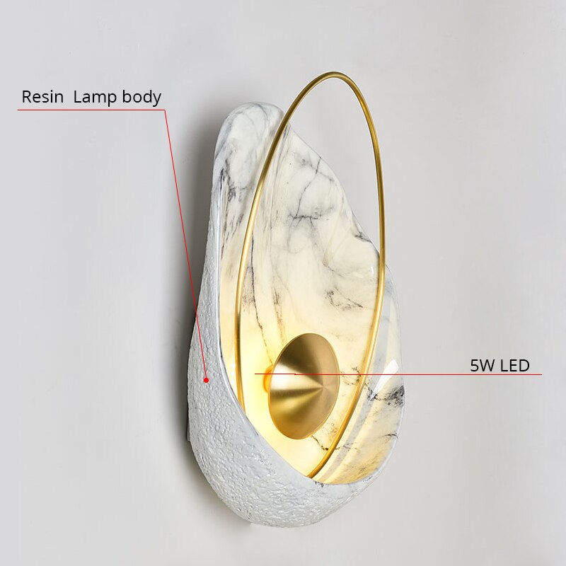 Shell-Wall-Lamp-5W-LED-Indoor-Living-Room-Decoration-Wall-Light-Dining-Room-Bedroom-Lamp-Resin-Lamp--32999553531-2