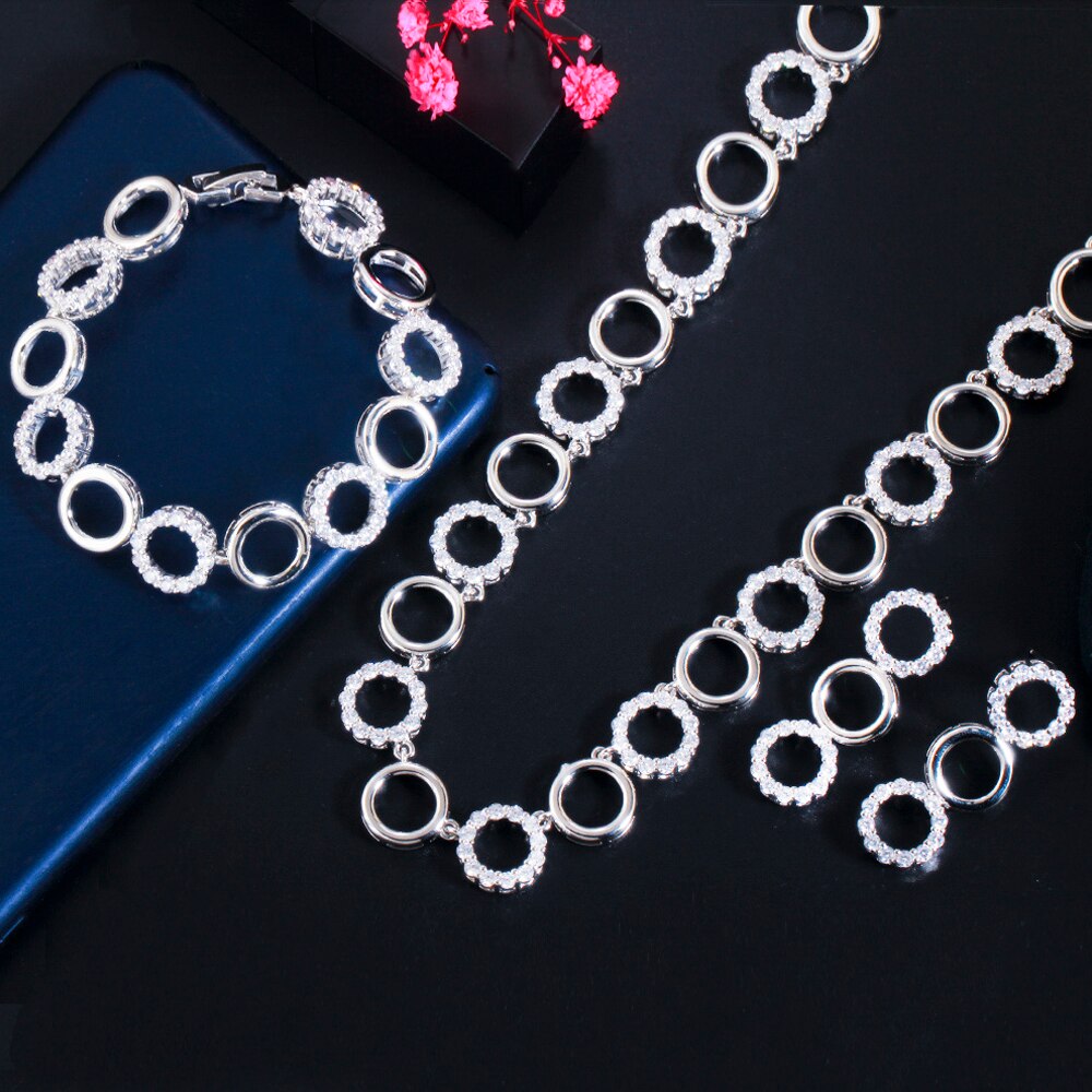ThreeGraces-3Pcs-Gorgeous-CZ-Gold-Color-Circle-Link-Chain-Bracelet-Necklace-Earrings-Jewelry-Set-Wom-3256802012209743-5