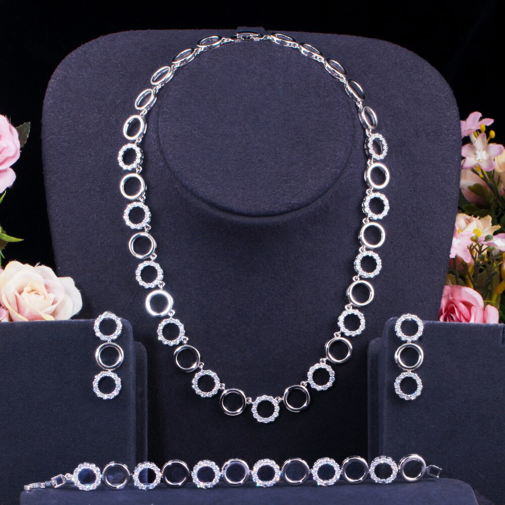 ThreeGraces-3Pcs-Gorgeous-CZ-Gold-Color-Circle-Link-Chain-Bracelet-Necklace-Earrings-Jewelry-Set-Wom-3256802012209743-9