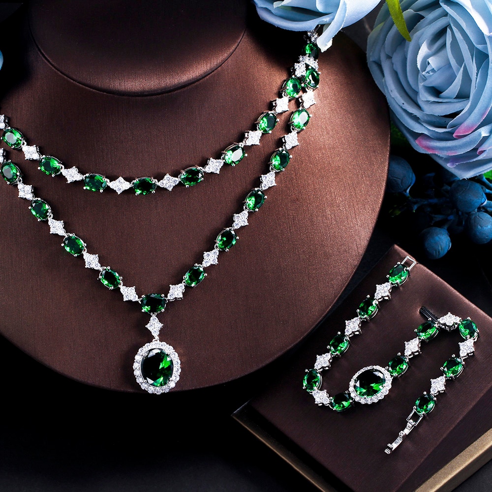 ThreeGraces-4pcs-Elegant-Bridal-Necklace-Set-for-Women-Green-Cubic-Zirconia-Wedding-Dubai-Saudi-Part-1005004333203525-8