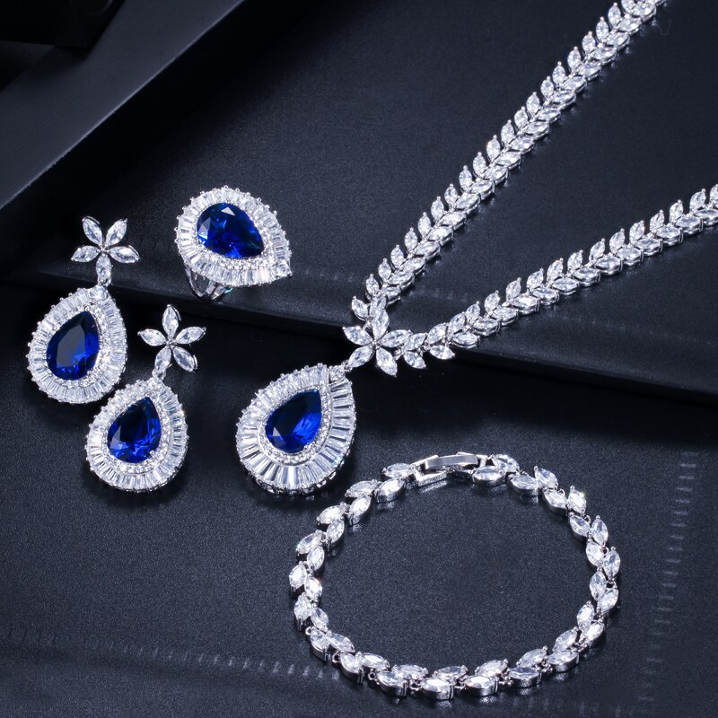 ThreeGraces-4pcs-Luxury-Royal-Blue-Cubic-Zirconia-Big-Water-Drop-Earrings-Necklace-Wedding-Bridal-Je-4000930539237-11