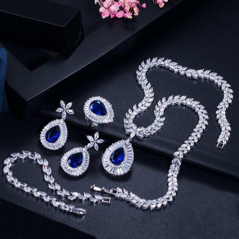 ThreeGraces-4pcs-Luxury-Royal-Blue-Cubic-Zirconia-Big-Water-Drop-Earrings-Necklace-Wedding-Bridal-Je-4000930539237-6