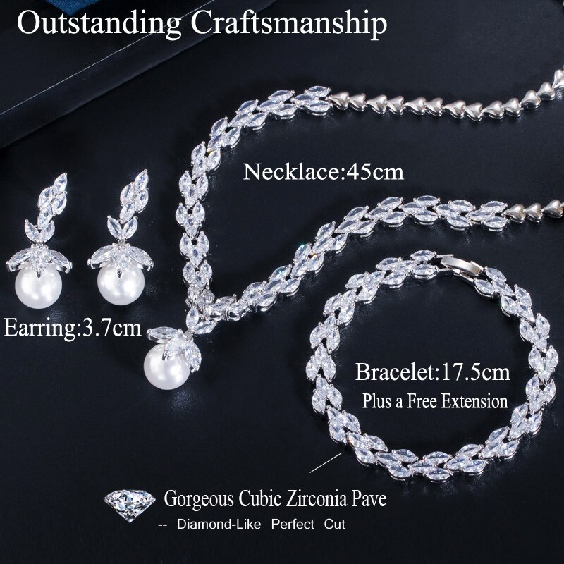 ThreeGraces-Classic-Marquise-Shape-Cubic-Zircon-Crystal-Drop-Pearl-Bracelet-Earrings-Necklace-Bridal-32859370290-6