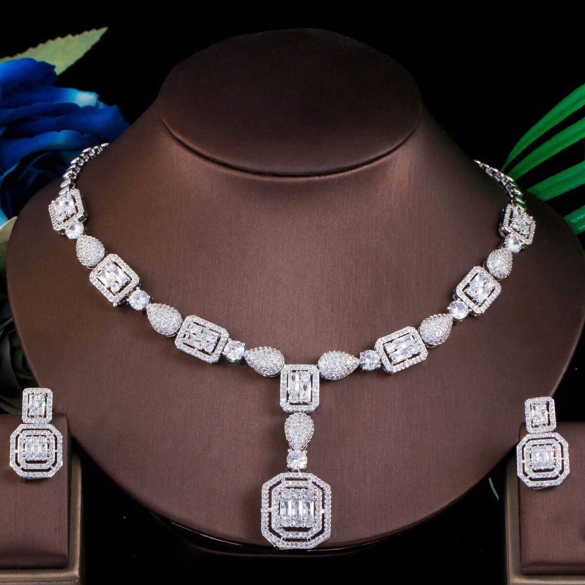 ThreeGraces-Elegant-Bridal-Wedding-Square-Necklace-Earrings-Sets-White-CZ-Crystal-Silver-Color-India-1005001616553168-5
