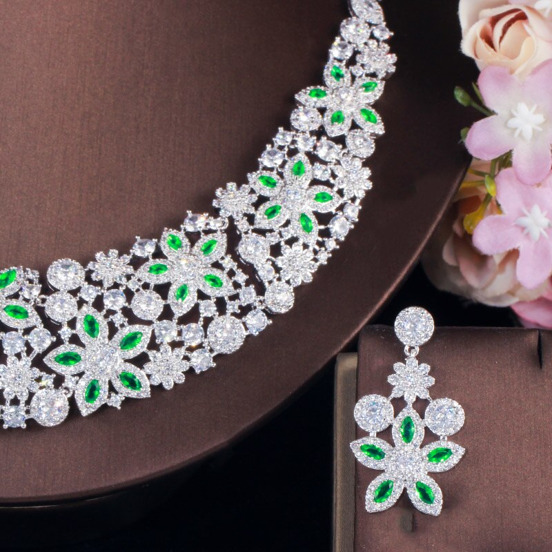ThreeGraces-Elegant-Green-Cubic-Zirconia-Silver-Color-Luxury-Big-Flower-Bridal-Wedding-Necklace-Jewe-1005001339734990-4