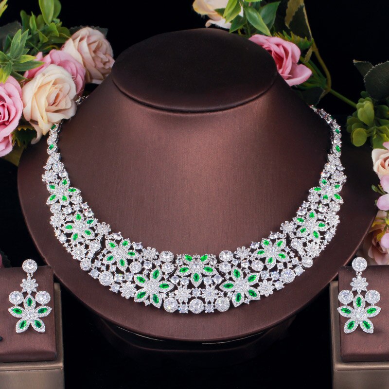 ThreeGraces-Elegant-Green-Cubic-Zirconia-Silver-Color-Luxury-Big-Flower-Bridal-Wedding-Necklace-Jewe-1005001339734990-5