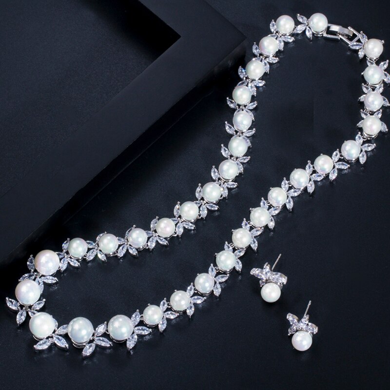 ThreeGraces-Elegant-White-Cubic-Zirconia-Simulated-Pearl-Stud-Earrings-and-Necklace-Bridal-Wedding-J-10