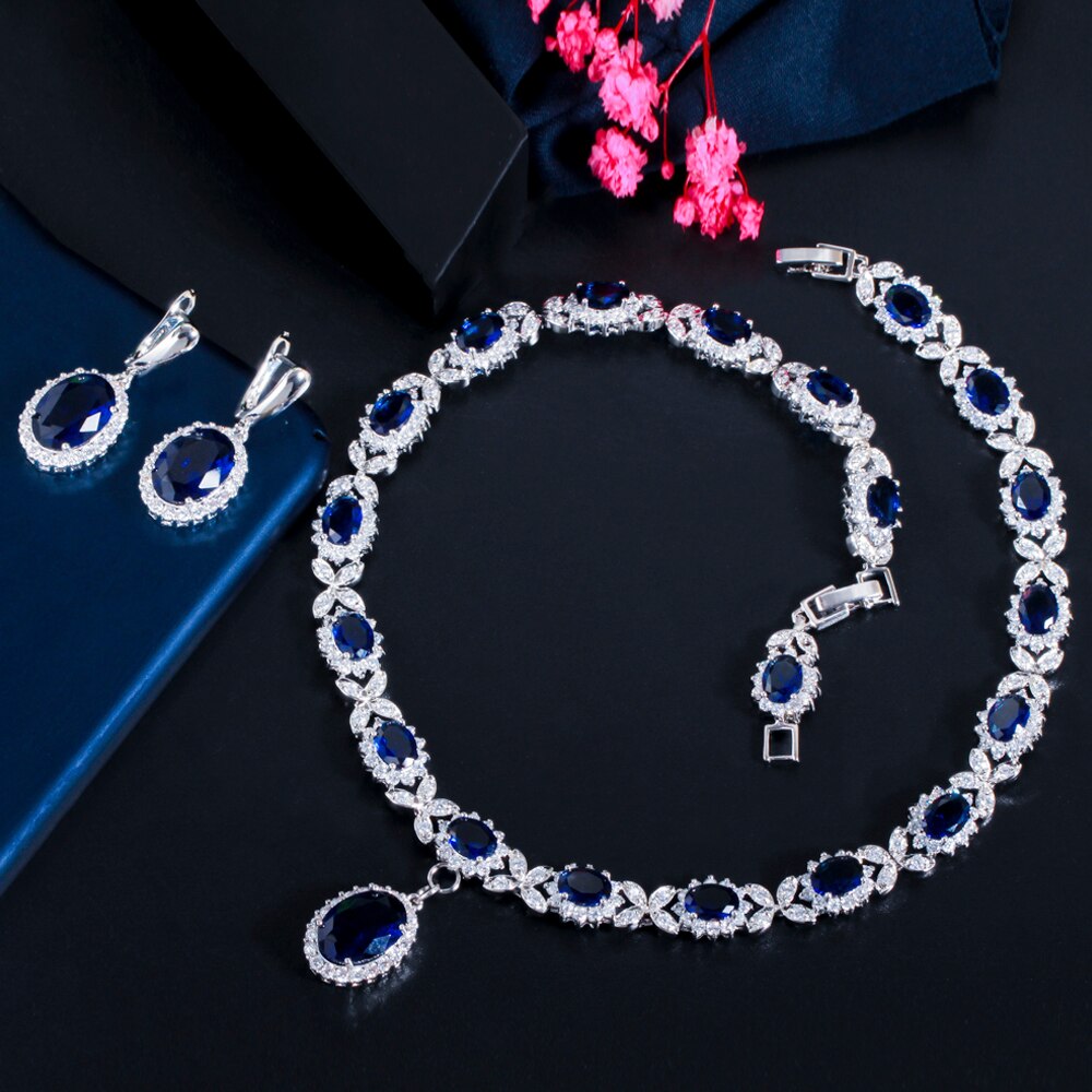 ThreeGraces-Fashion-Dangle-Round-Shape-Royal-Blue-CZ-Crystal-Earrings-Necklace-Jewelry-Sets-for-Ladi-7