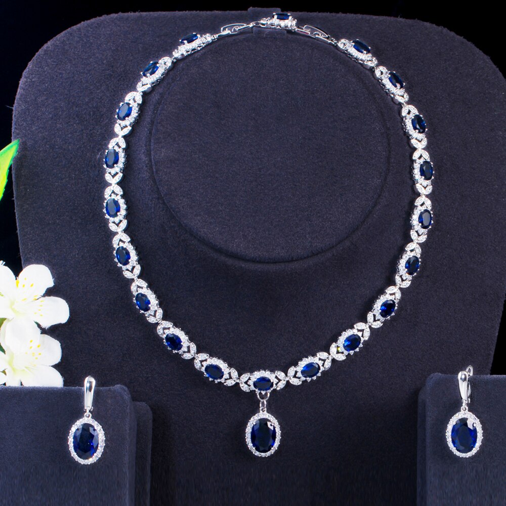 ThreeGraces-Fashion-Dangle-Round-Shape-Royal-Blue-CZ-Crystal-Earrings-Necklace-Jewelry-Sets-for-Ladi-10