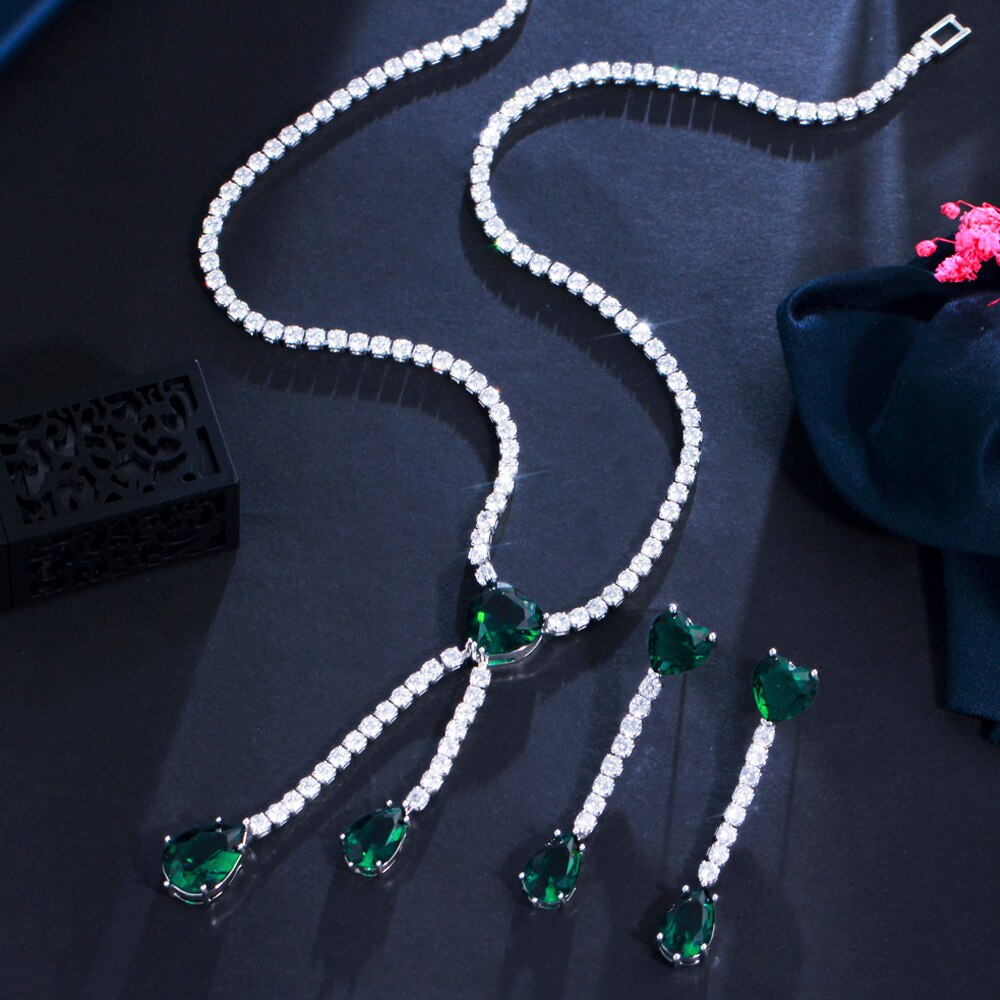 ThreeGraces-Gorgeous-Green-CZ-Stone-Long-Water-Drop-Tassel-Earrings-and-Necklace-Bridal-Wedding-Prom-1005003069739387-14