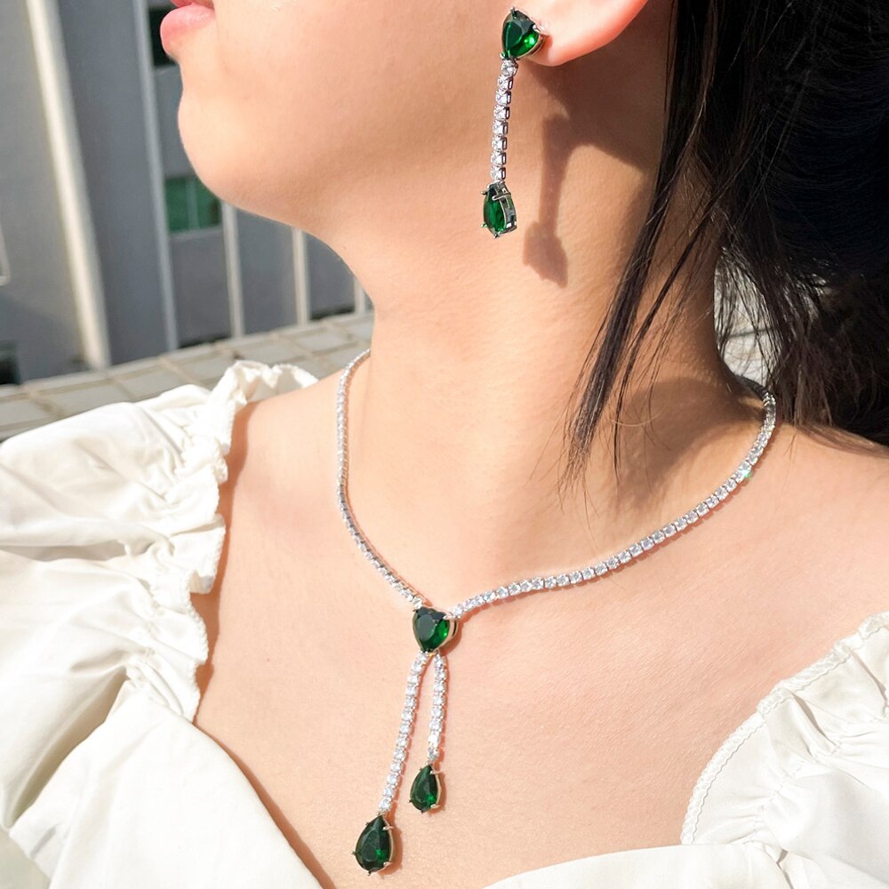 ThreeGraces-Gorgeous-Green-CZ-Stone-Long-Water-Drop-Tassel-Earrings-and-Necklace-Bridal-Wedding-Prom-1005003069739387-7