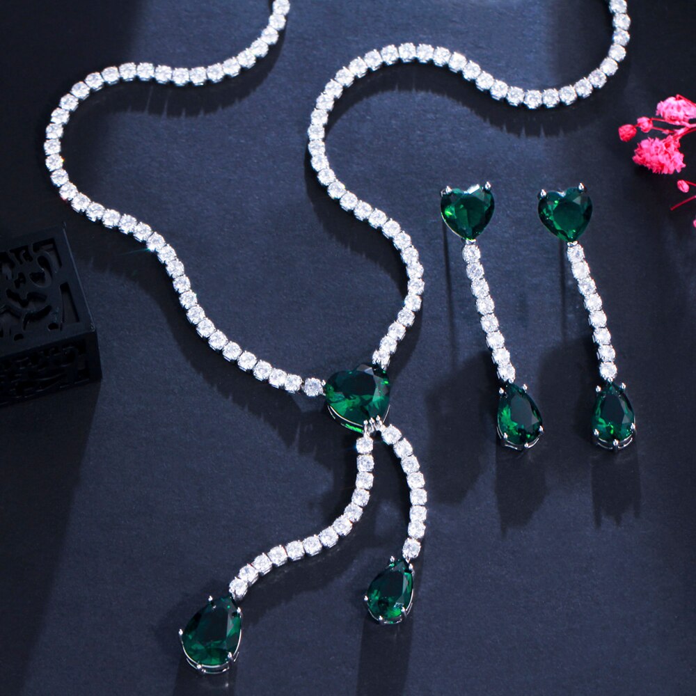 ThreeGraces-Gorgeous-Green-CZ-Stone-Long-Water-Drop-Tassel-Earrings-and-Necklace-Bridal-Wedding-Prom-1005003069739387-9