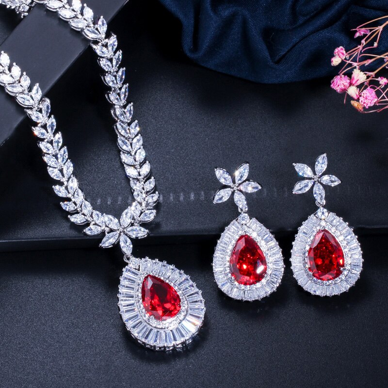ThreeGraces-Gorgeous-Red-Cubic-Zirconia-Big-Flower-Water-Drop-Earrings-Necklace-Bridal-Wedding-Party-4000930147886-8