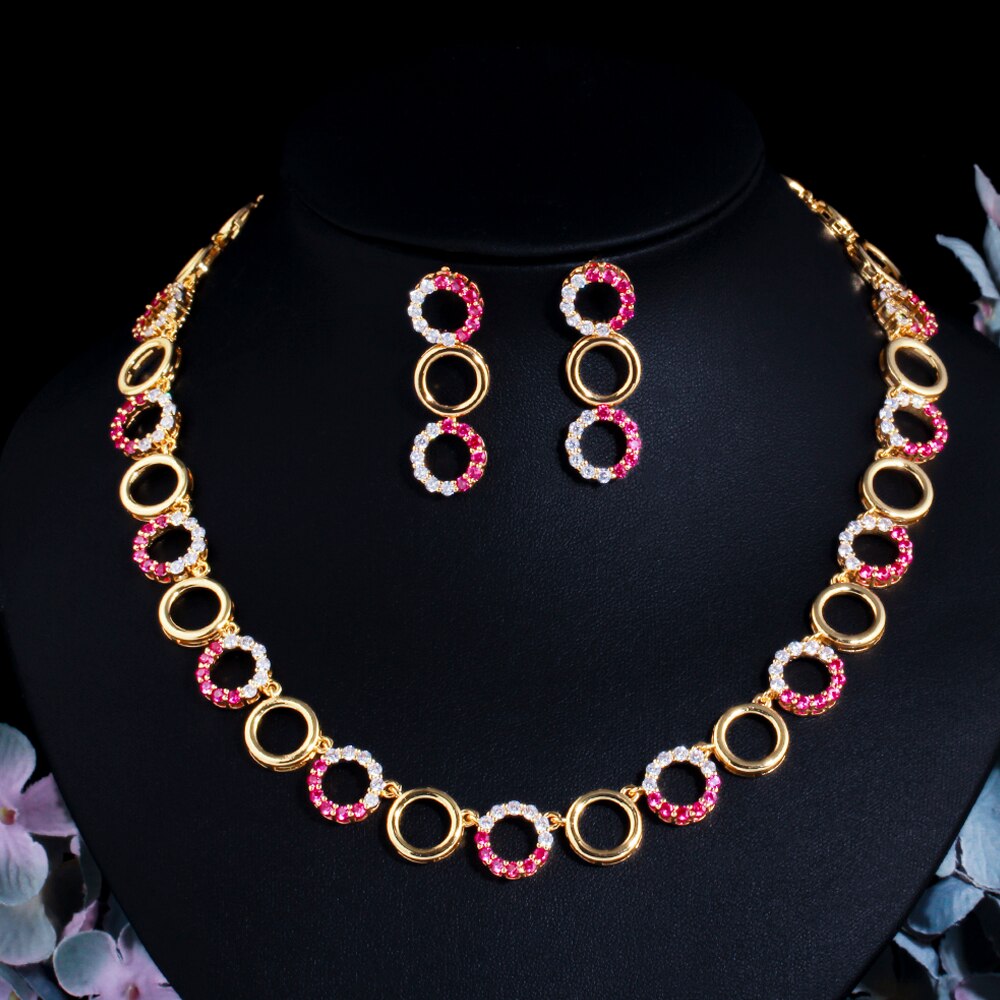 ThreeGraces-Gorgeous-Red-White-Cubic-Zirconia-Gold-Color-Round-Link-Chain-Choker-Necklace-Earrings-J-1005002970221589-4