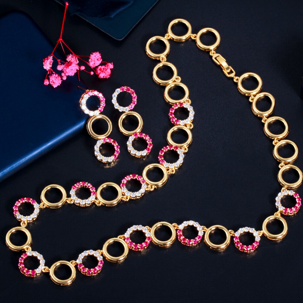 ThreeGraces-Gorgeous-Red-White-Cubic-Zirconia-Gold-Color-Round-Link-Chain-Choker-Necklace-Earrings-J-1005002970221589-10