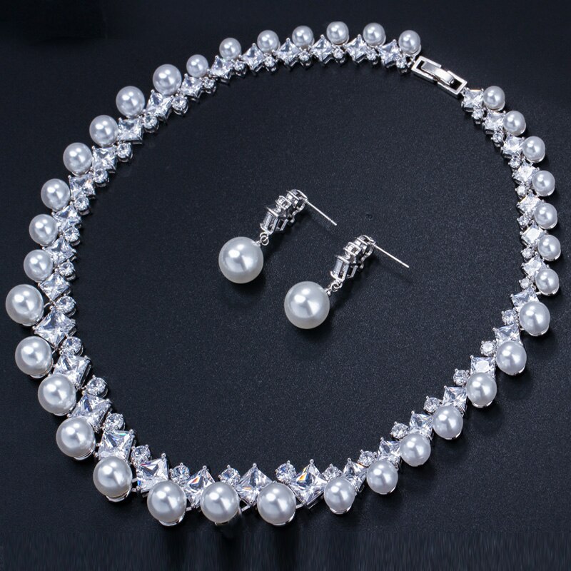 ThreeGraces-Luxurious-Cubic-Zirconia-Big-Simulated-Pearl-Choker-Necklace-Earrings-Bridal-Wedding-Jew-32907543457-7