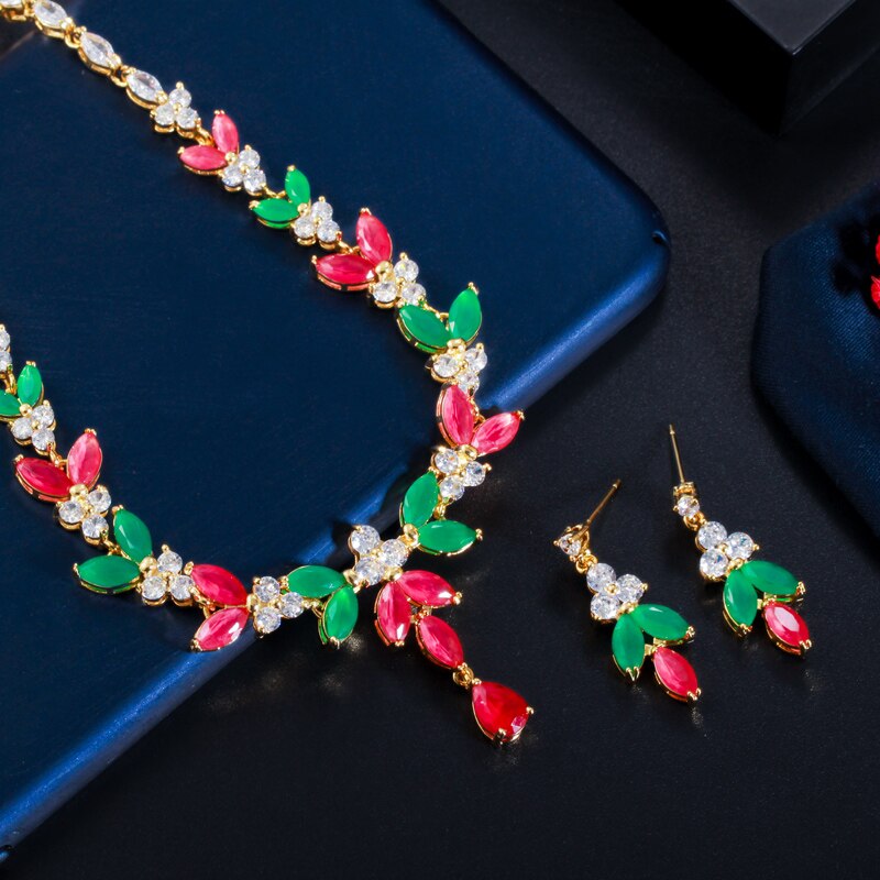 ThreeGraces-Luxurious-Red-Green-CZ-African-Gold-Color-Leaf-Drop-Necklace-Earrings-Wedding-Jewelry-Se-1005001418064689-11
