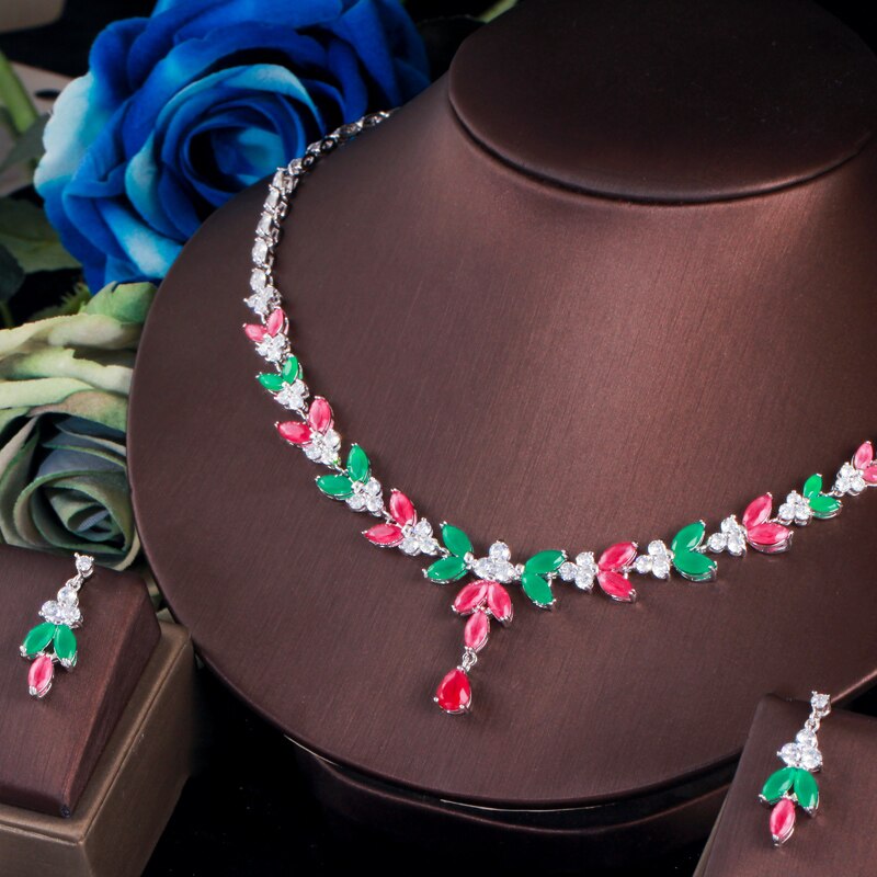 ThreeGraces-Luxurious-Red-Green-CZ-African-Gold-Color-Leaf-Drop-Necklace-Earrings-Wedding-Jewelry-Se-1005001418064689-4