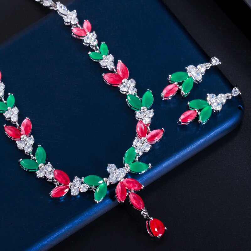 ThreeGraces-Luxurious-Red-Green-CZ-African-Gold-Color-Leaf-Drop-Necklace-Earrings-Wedding-Jewelry-Se-1005001418064689-10