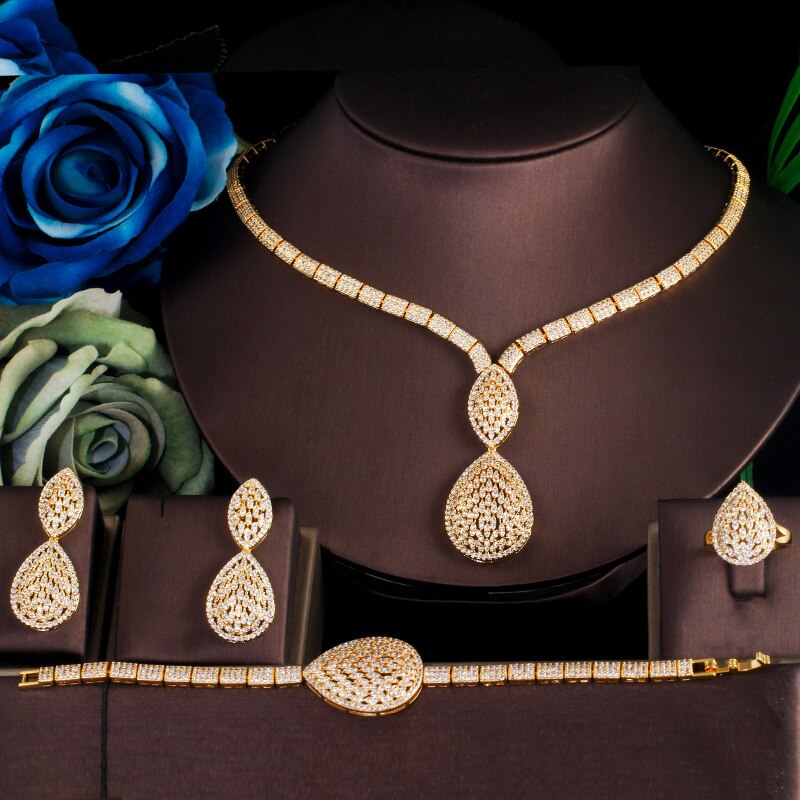 ThreeGraces-Luxury-Gold-Color-Dubai-Bridal-Wedding-Jewelry-Cubic-Zirconia-Big-Drop-Necklace-Earrings-4001034599650-5