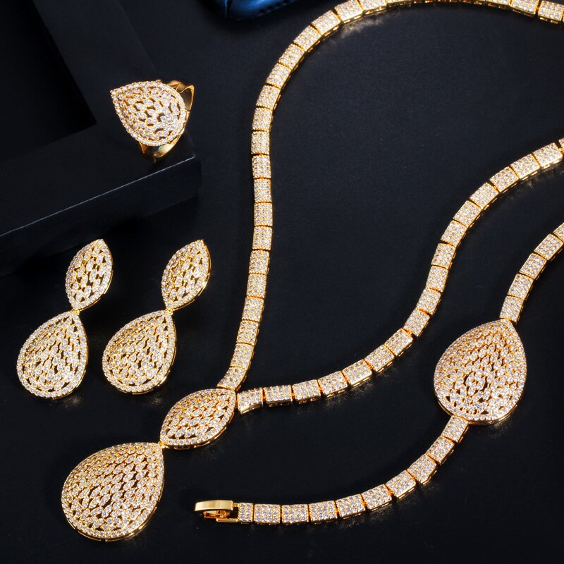 ThreeGraces-Luxury-Gold-Color-Dubai-Bridal-Wedding-Jewelry-Cubic-Zirconia-Big-Drop-Necklace-Earrings-4001034599650-7