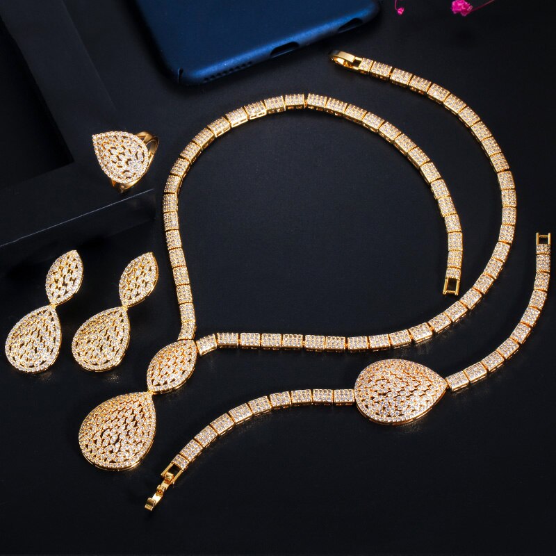 ThreeGraces-Luxury-Gold-Color-Dubai-Bridal-Wedding-Jewelry-Cubic-Zirconia-Big-Drop-Necklace-Earrings-4001034599650-8