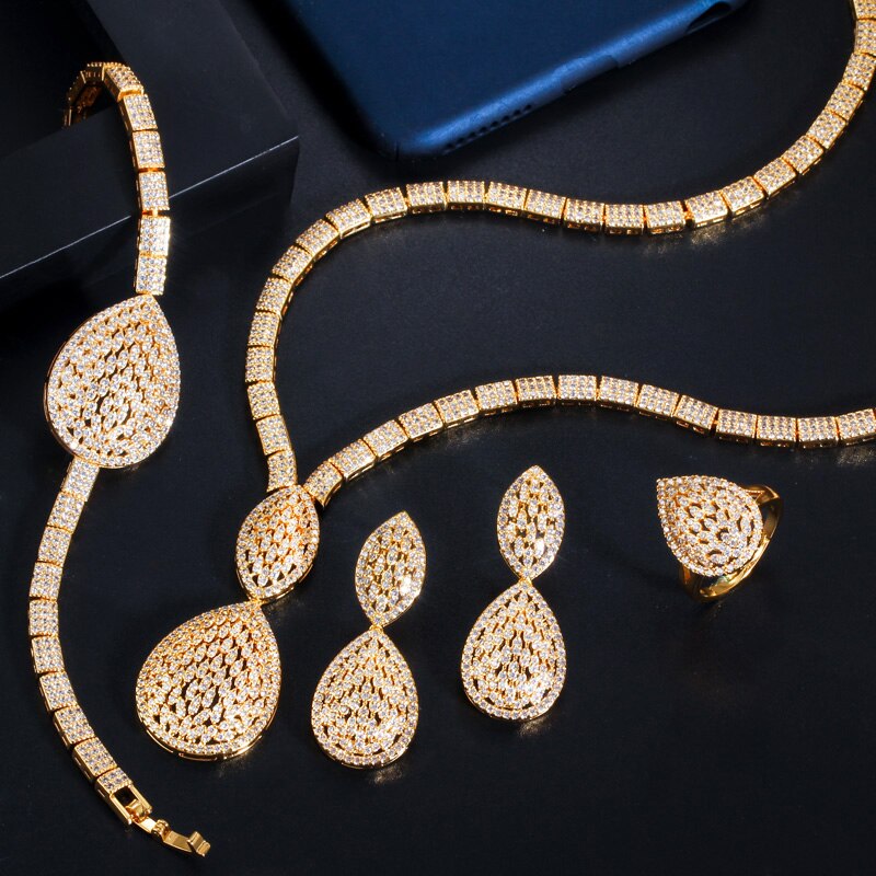 ThreeGraces-Luxury-Gold-Color-Dubai-Bridal-Wedding-Jewelry-Cubic-Zirconia-Big-Drop-Necklace-Earrings-4001034599650-10