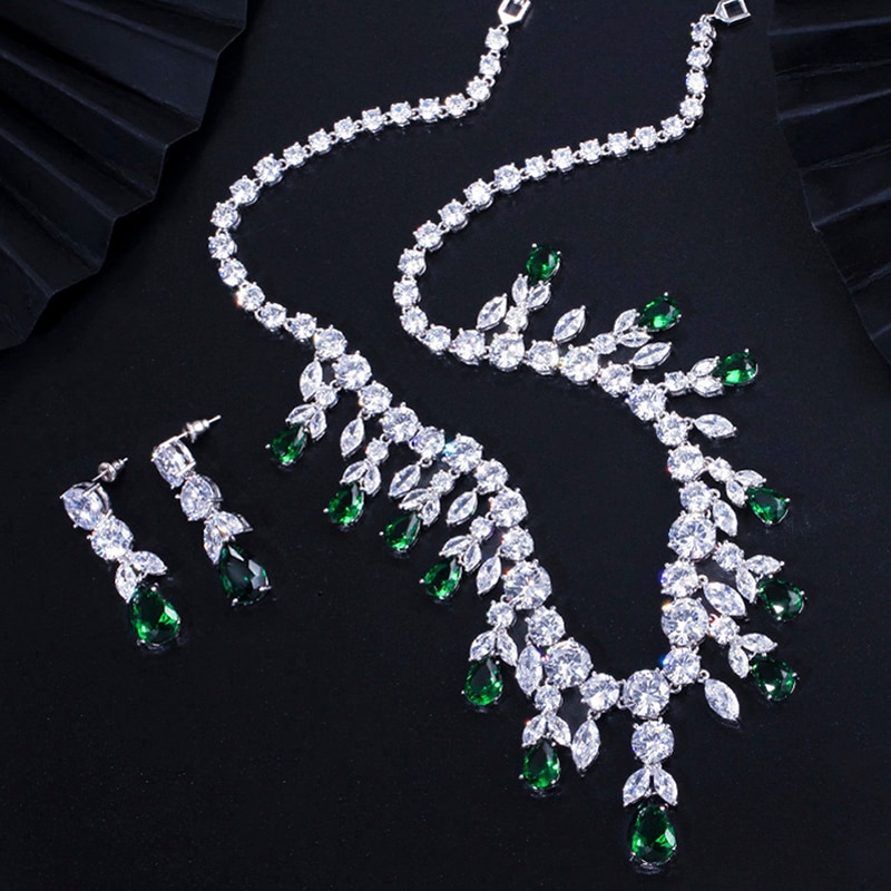ThreeGraces-Luxury-Green-CZ-Stone-Earrings-Necklace-Set-Brilliant-Big-Long-Drop-Wedding-Bridal-Dress-2251832822018963-15