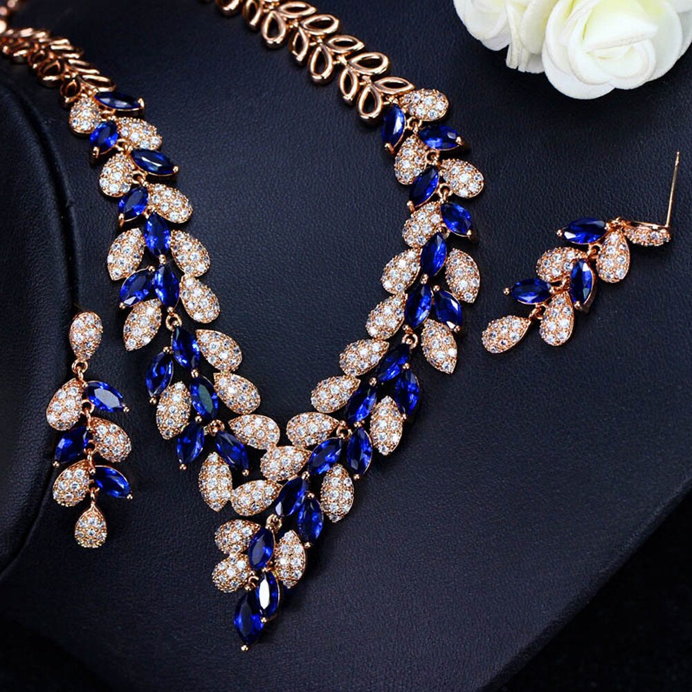 ThreeGraces-Luxury-Nigerian-African-Large-Leaf-Shape-Blue-Cubic-Zirconia-Bridal-Necklace-and-Earring-32882384094-3