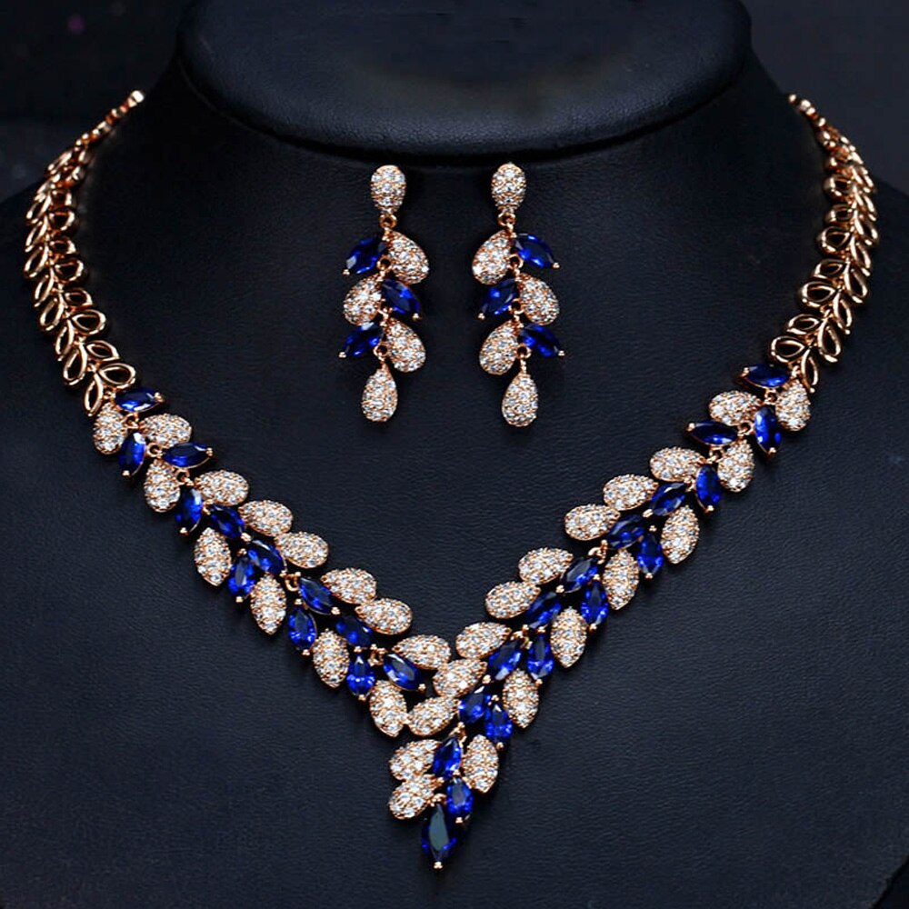ThreeGraces-Luxury-Nigerian-African-Large-Leaf-Shape-Blue-Cubic-Zirconia-Bridal-Necklace-and-Earring-32882384094-10
