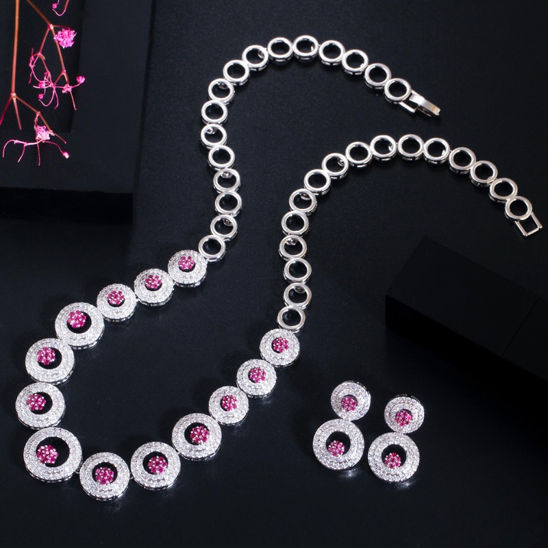 ThreeGraces-Luxury-Summer-Big-Round-Drop-Hot-Pink-Stone-Necklace-Earrings-for-Women-Wedding-Fashion--4001200594811-7