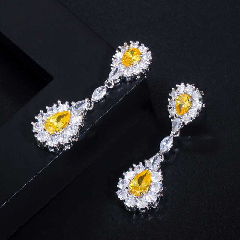ThreeGraces-Luxury-Yellow-Water-Drop-Crystal-Wedding-Brides-4pcs-Jewelry-Cubic-Zircon-Bracelets-Earr-4001139561794-15