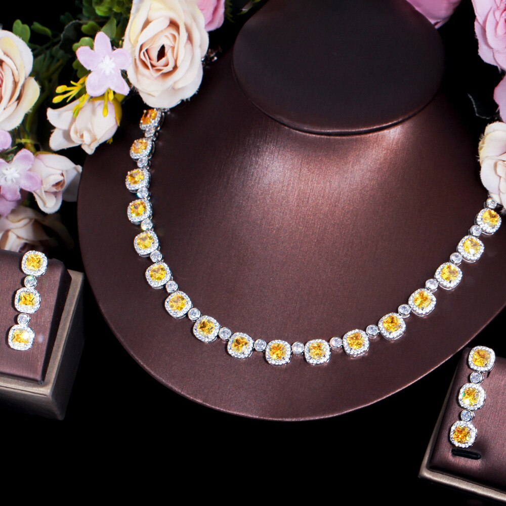 ThreeGraces-New-Shining-Yellow-Cubic-Zirconia-Luxury-Bridal-Wedding-Banquet-Earrings-and-Necklace-Je-3256804533431380-9