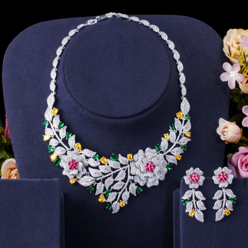 ThreeGraces-Noble-Big-Flower-Cubic-Zirconia-Choker-Statement-Bridal-African-Wedding-Party-Necklace-E-4000511893118-5