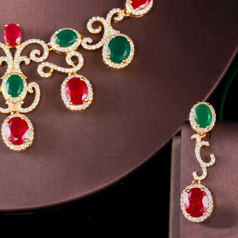 ThreeGraces-Noble-Green-Red-Oval-Cubic-Zircon-Nigerian-Dubai-Bridal-Wedding-Necklace-Earrings-Jewelr-1005001388673590-5