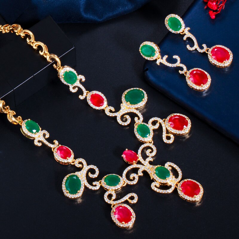 ThreeGraces-Noble-Green-Red-Oval-Cubic-Zircon-Nigerian-Dubai-Bridal-Wedding-Necklace-Earrings-Jewelr-1005001388673590-6