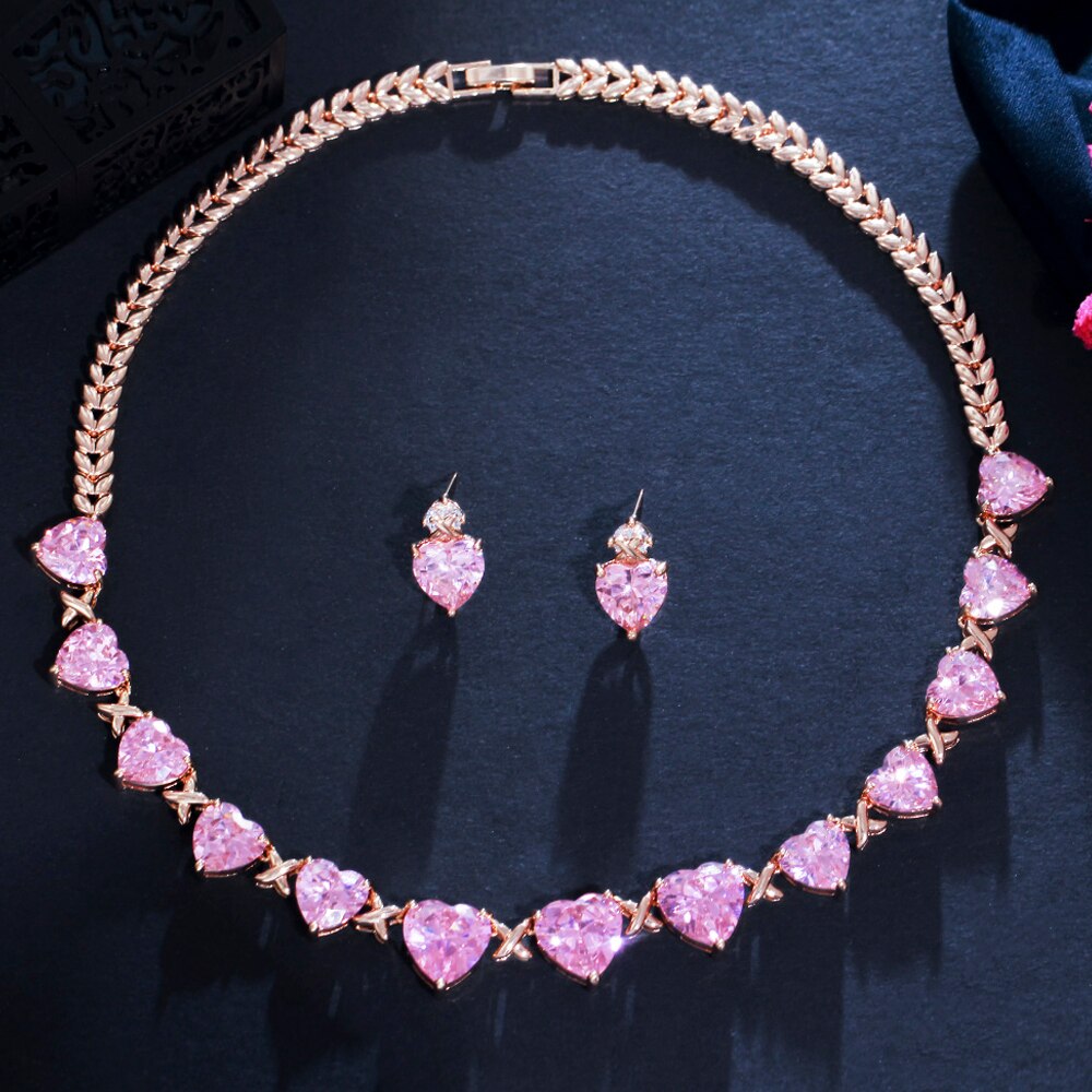 ThreeGraces-Romantic-Pink-Cubic-Zirconia-Love-Heart-Choker-Necklace-Earrings-Bridal-Wedding-Banquet--1005003038380257-5