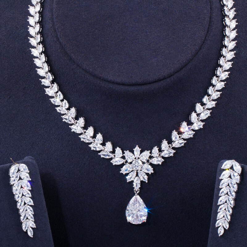ThreeGraces-Shiny-White-Cubic-Zirconia-Stone-Luxury-Leaf-Drop-Earrings-and-Necklace-Bridal-Wedding-J-1005004881544050-5