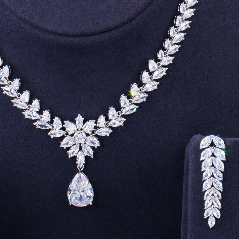 ThreeGraces-Shiny-White-Cubic-Zirconia-Stone-Luxury-Leaf-Drop-Earrings-and-Necklace-Bridal-Wedding-J-1005004881544050-7